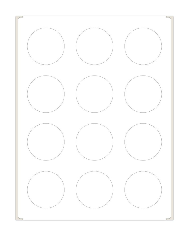 PACKZON Round Labels for Laser/Inkjet Printers, Permanent Adhesive, 2 Inches Diameter, White Matte, (Pack of 300) - Image 1